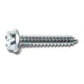 Midwest Fastener Sheet Metal Screw, #8 x 1 in, Zinc Plated Steel Hex Head Slotted Drive, 100 PK 02926